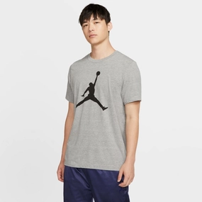 Air Jordan Jumpman Crew Tee - CARBON HEATHER/BLACK