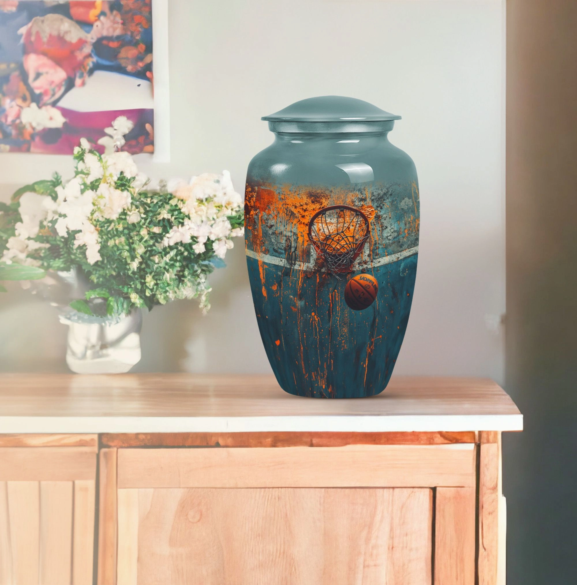 Basketball Urn Cremation Container for Honouring Passions