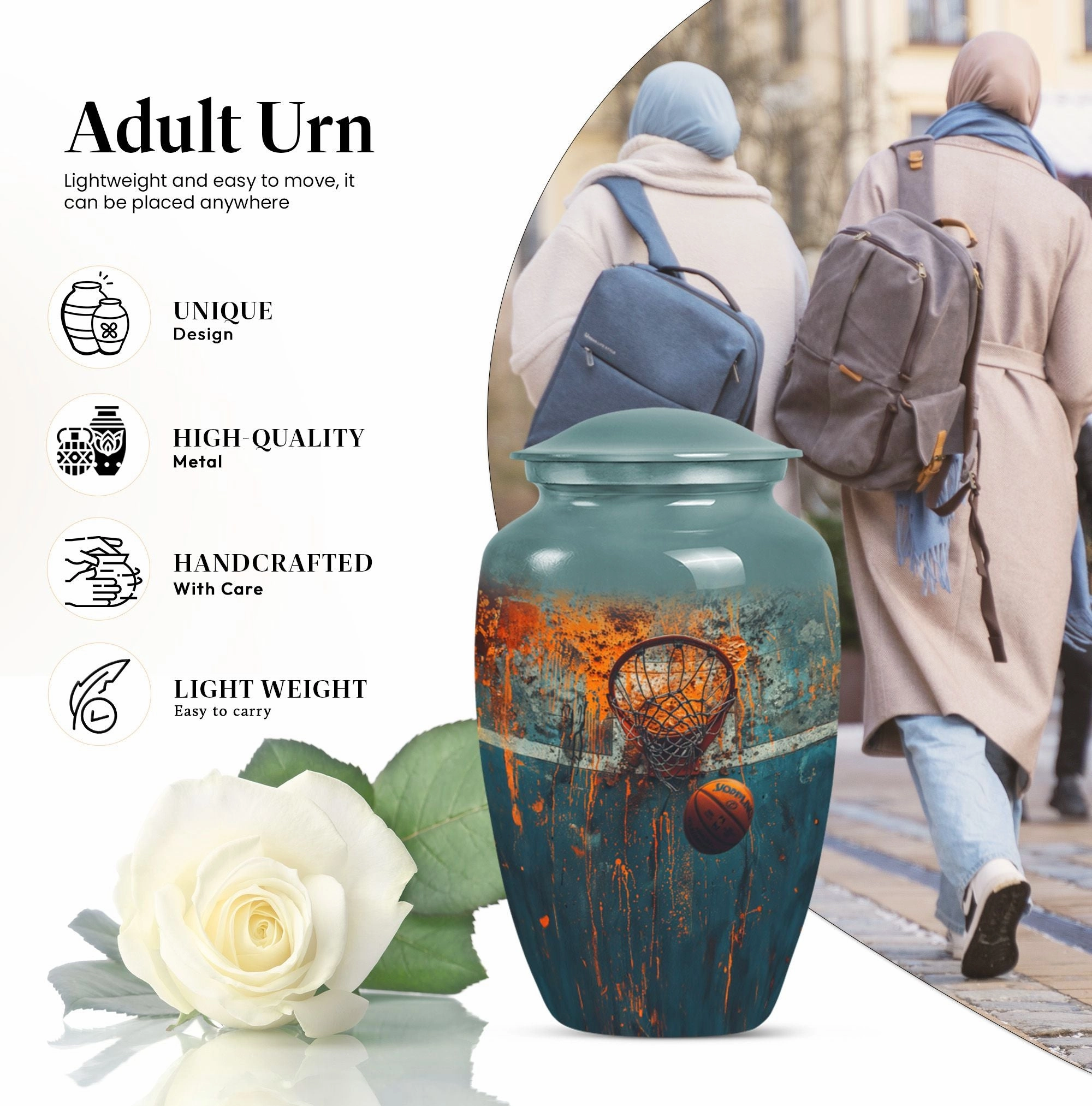 Basketball Urn Cremation Container for Honouring Passions