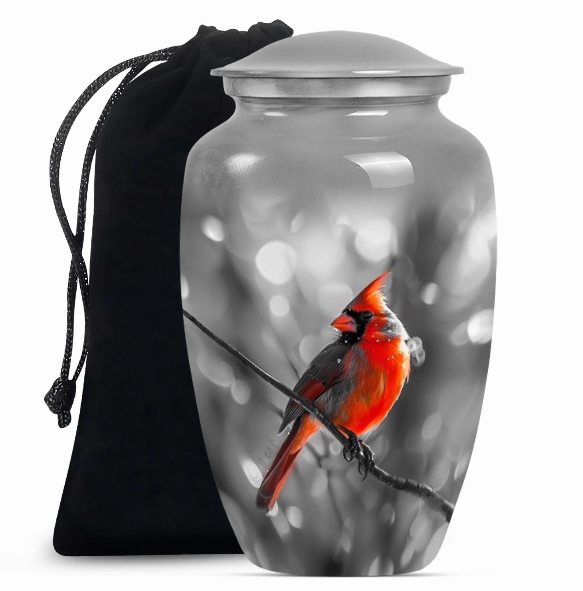 Cardinal Bird Urn: Sturdy, Contemporary Memorial Urn