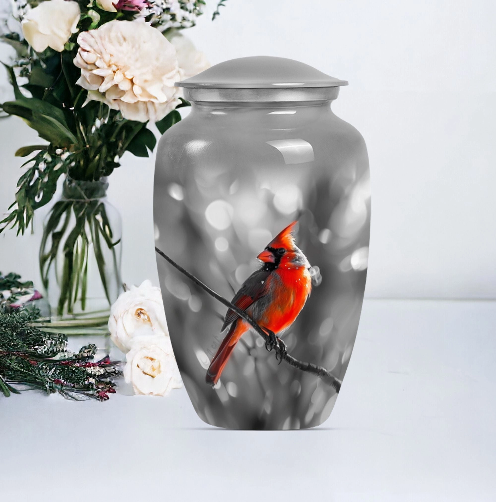 Cardinal Bird Urn: Sturdy, Contemporary Memorial Urn