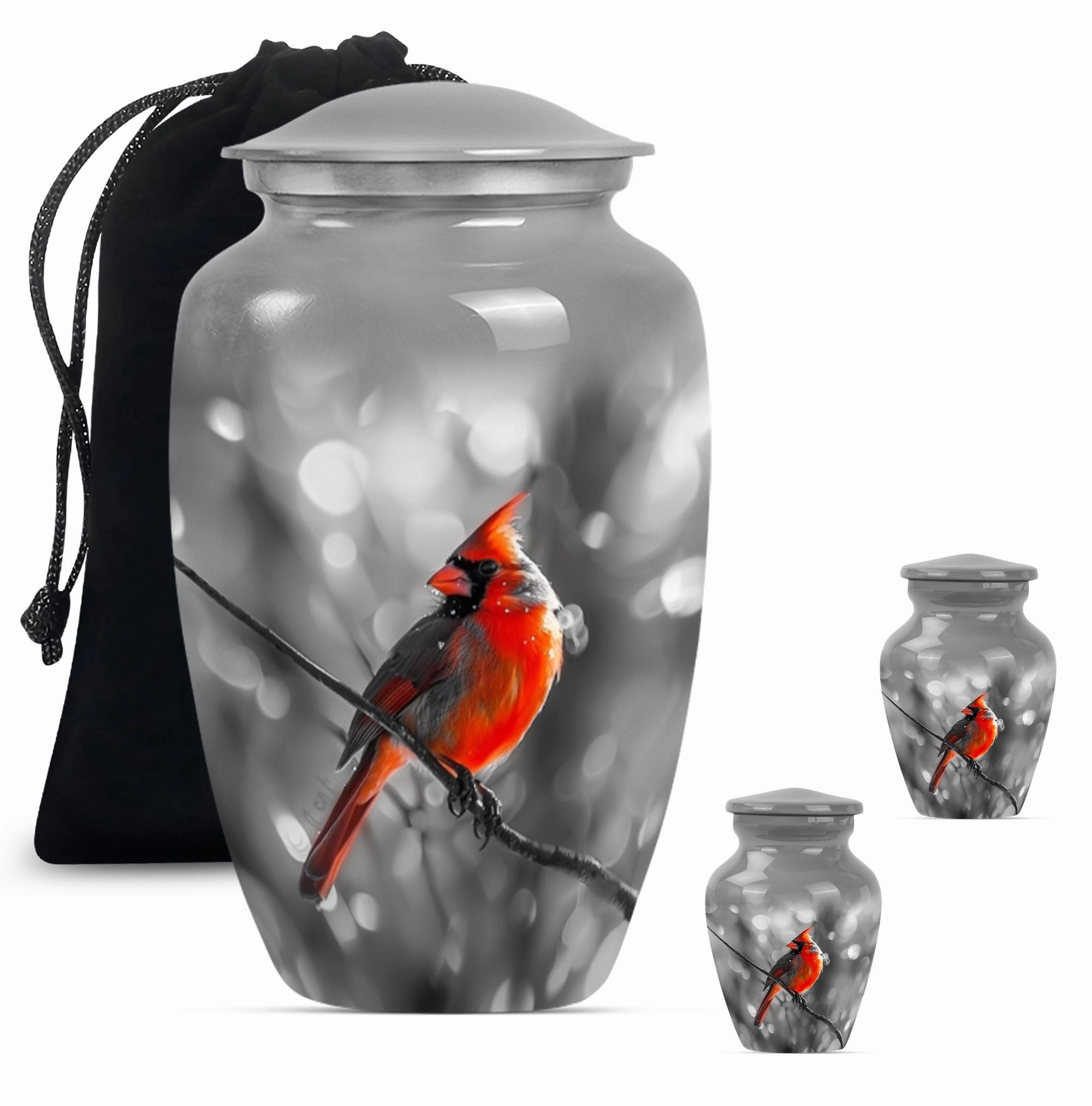Cardinal Bird Urn: Sturdy, Contemporary Memorial Urn