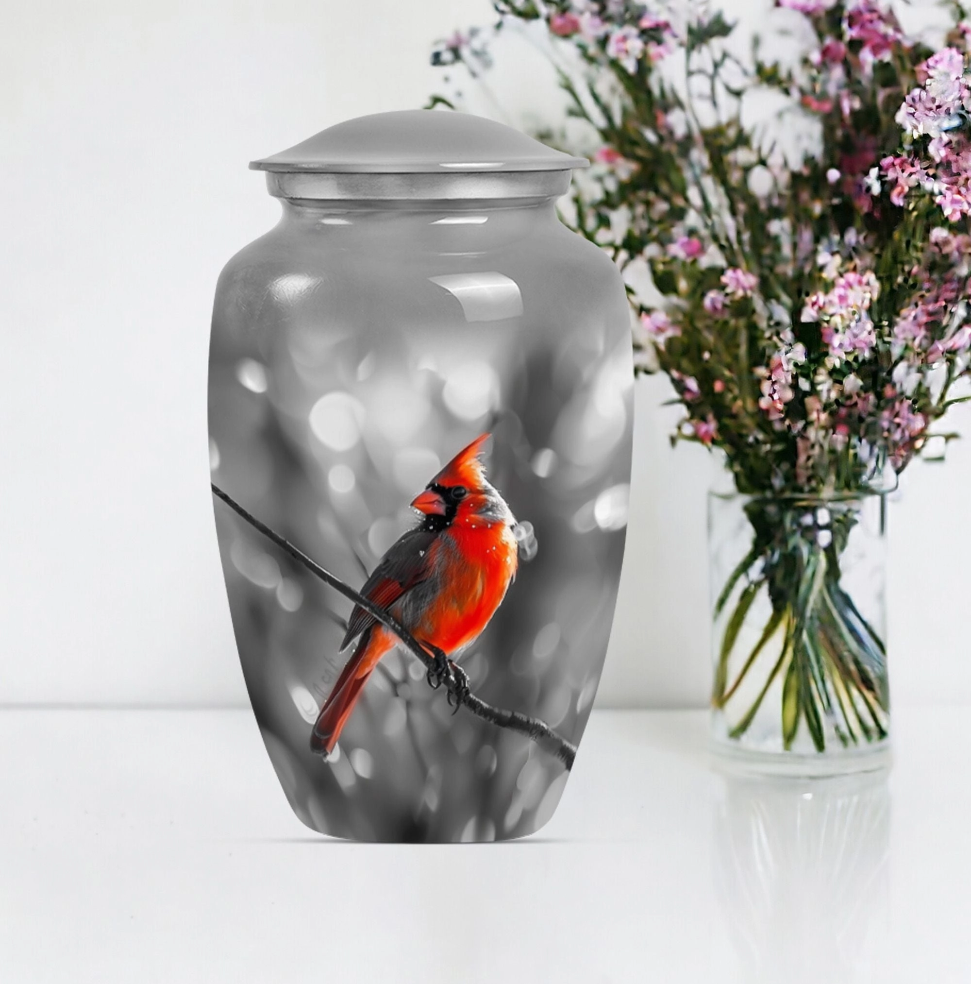 Cardinal Bird Urn: Sturdy, Contemporary Memorial Urn