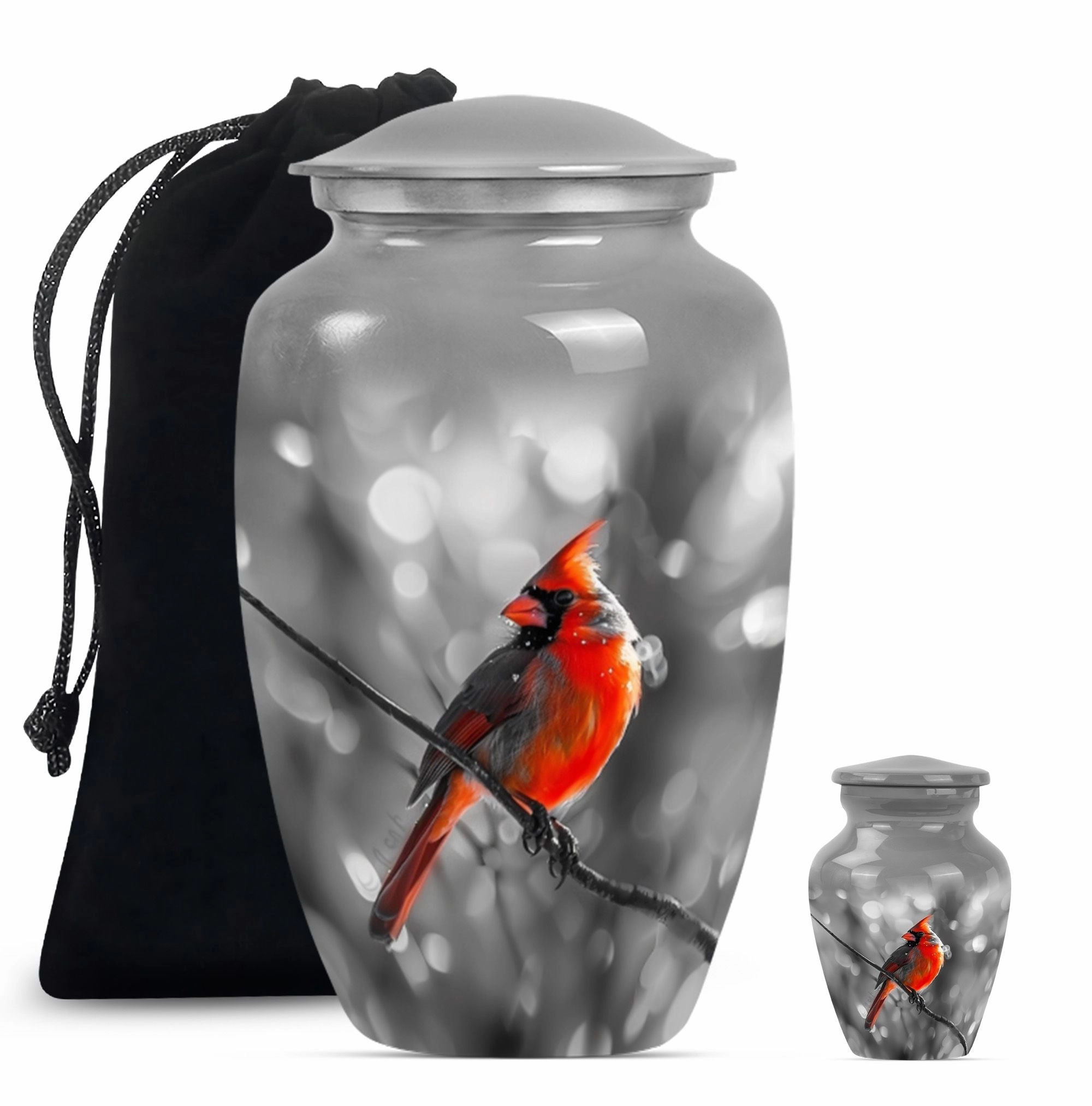 Cardinal Bird Urn: Sturdy, Contemporary Memorial Urn