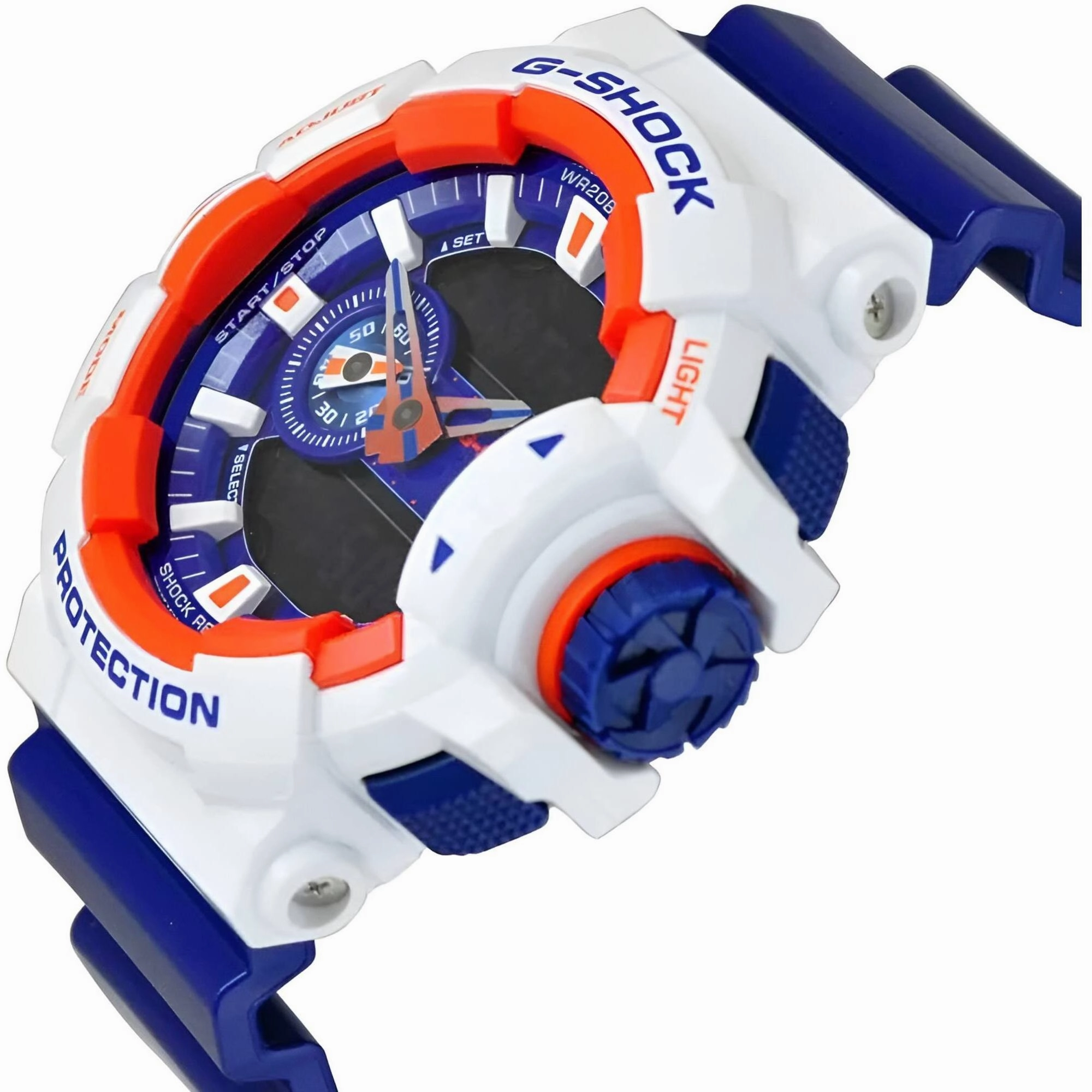 Casio Men's Watch - G-Shock Black and Blue Analog-Digital Dial Strap | GA400CS-7A