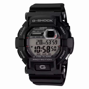 Casio Men's Watch - G-Shock Black and Grey Digital Dial Black Resin Strap | GD350-1