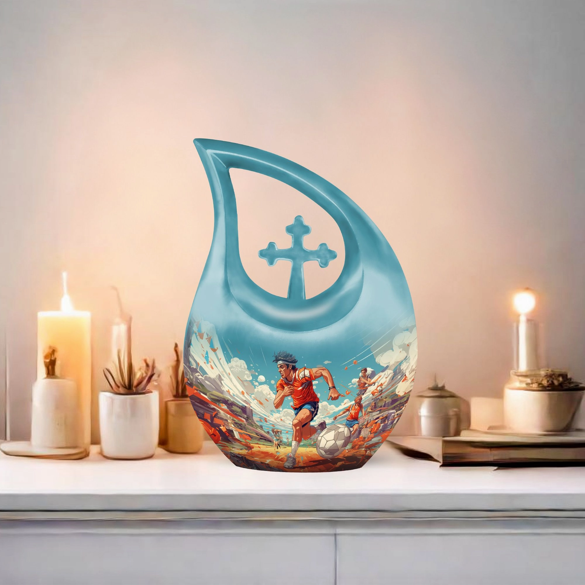 Cherished Remains: Sports-Themed Memorial Urn for Soulful Tribute