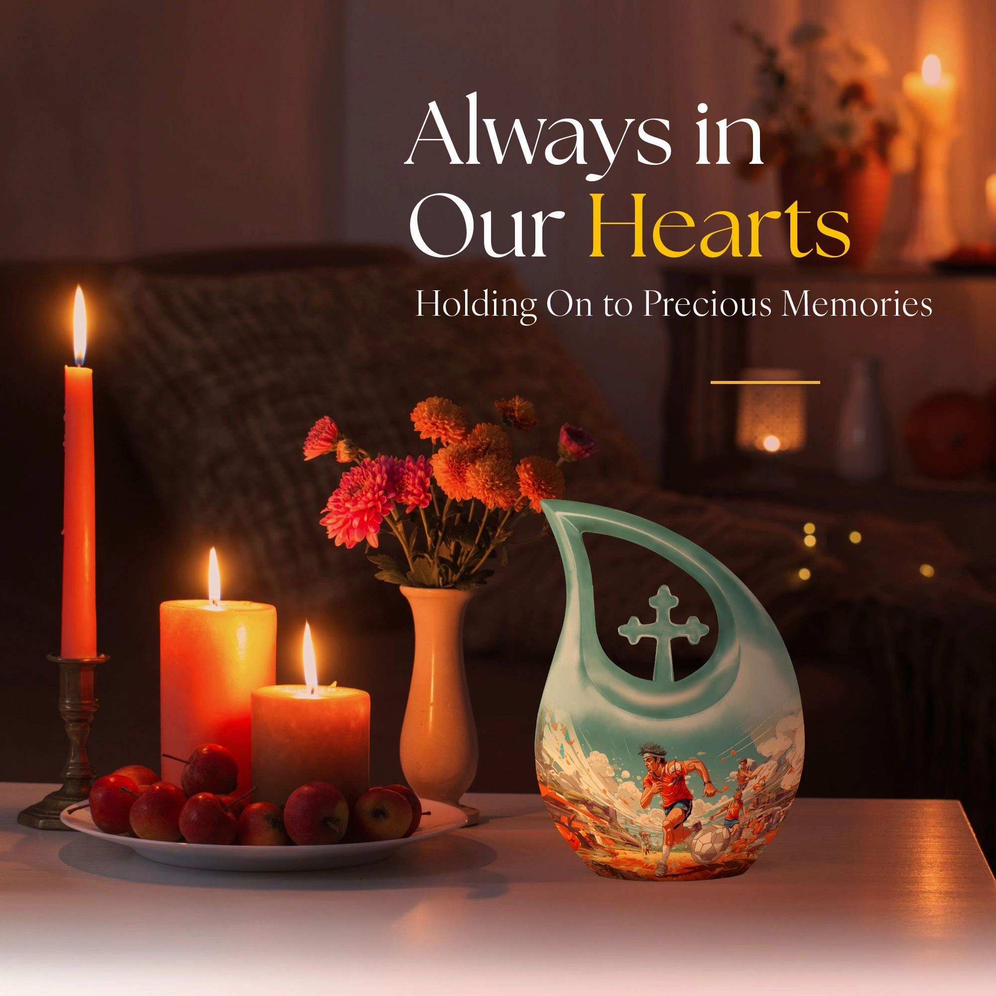 Cherished Remains: Sports-Themed Memorial Urn for Soulful Tribute