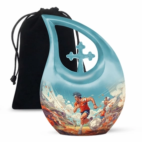 Cherished Remains: Sports-Themed Memorial Urn for Soulful Tribute