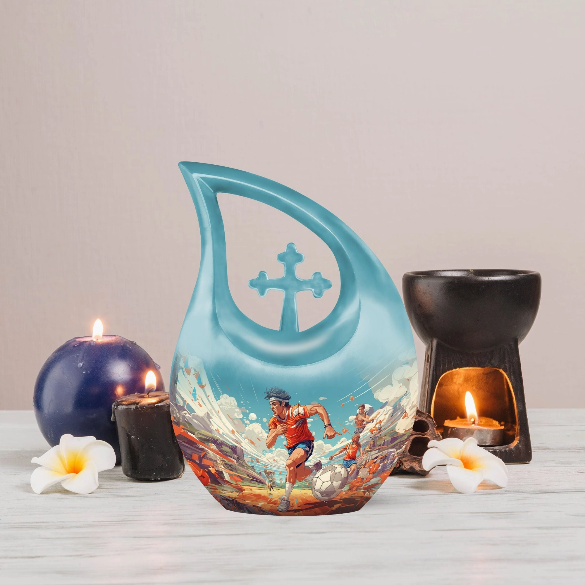 Cherished Remains: Sports-Themed Memorial Urn for Soulful Tribute