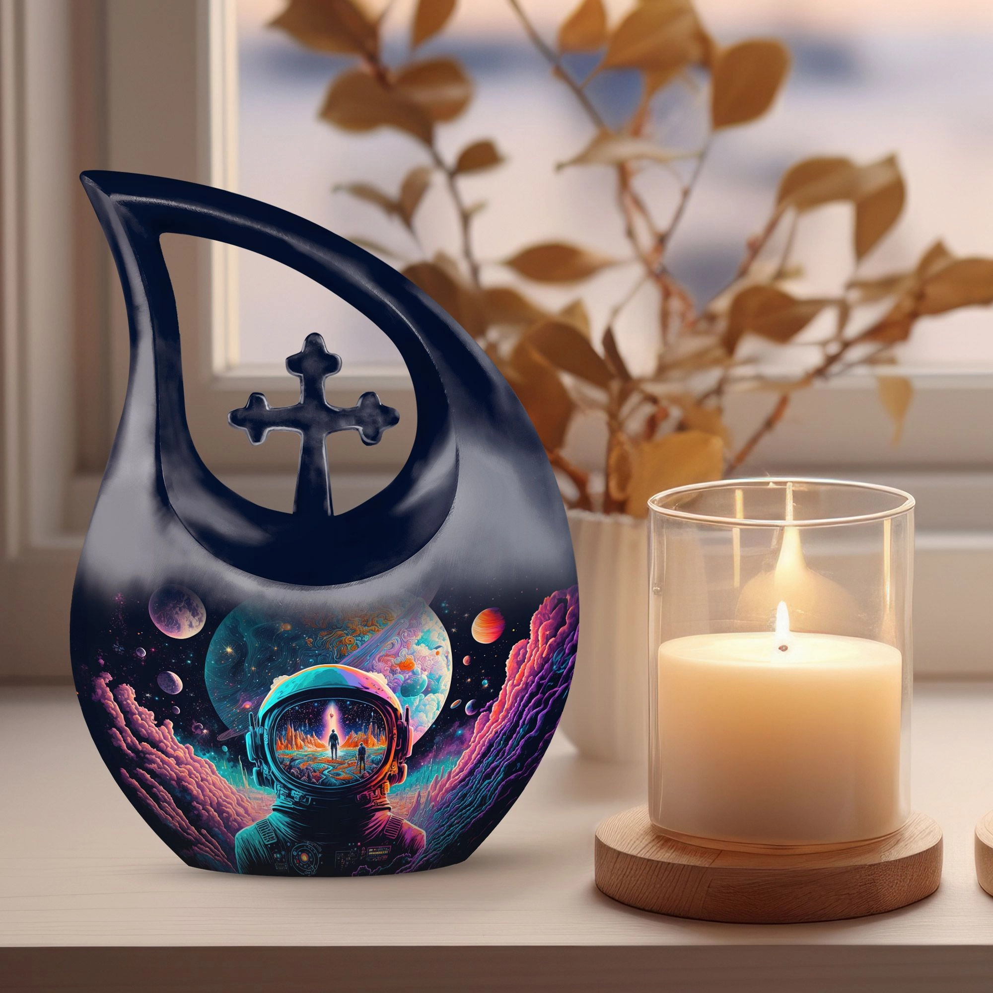 Commemorative Urn - Remembrance, Unique Memorial Urn for Human