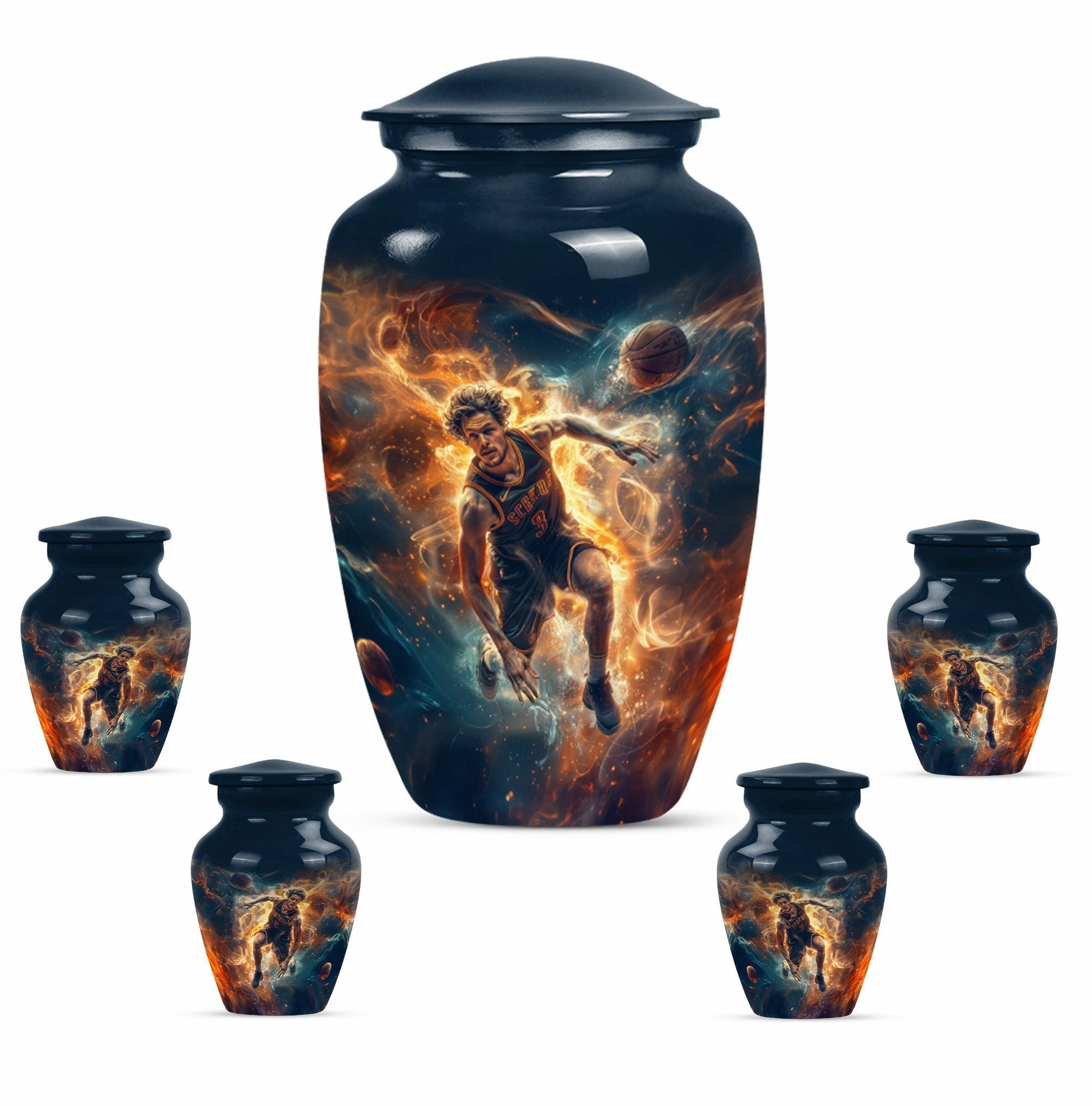 Cremation Tribute: Custom Basketball Burial Urn For Memorial