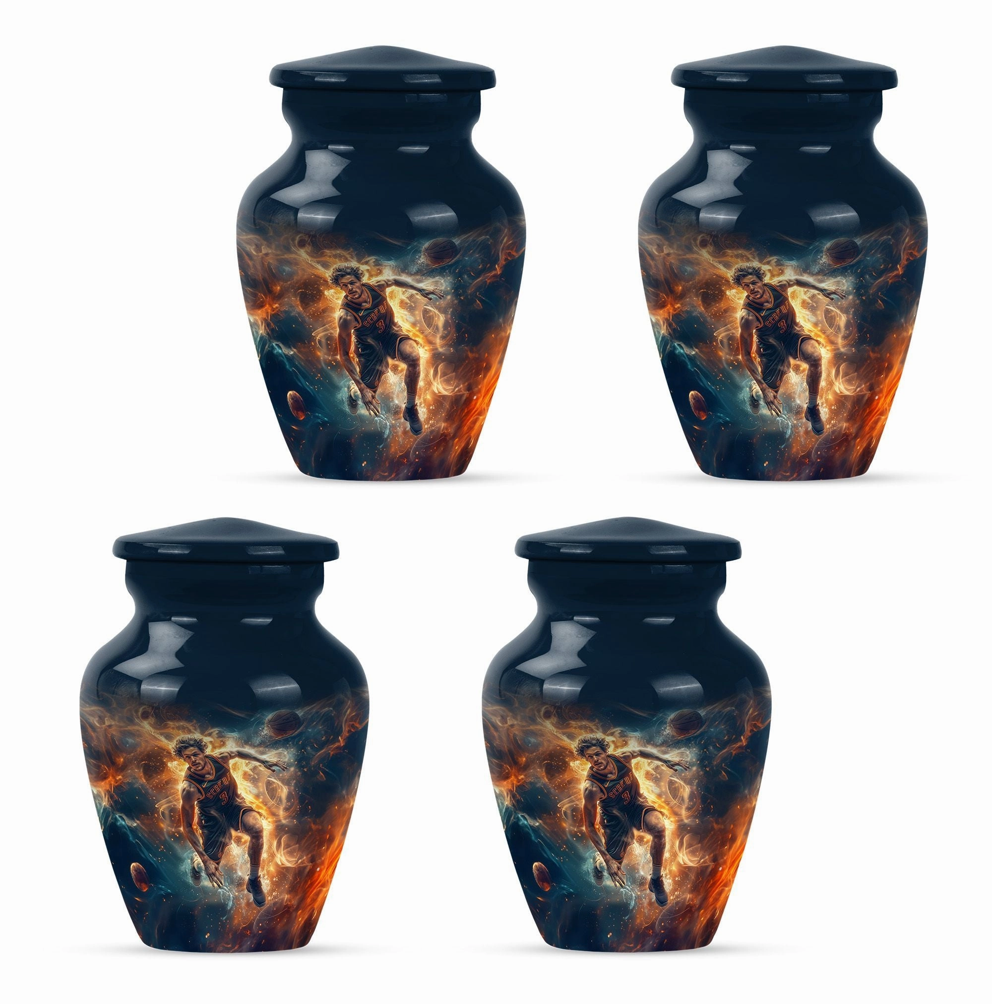 Cremation Tribute: Custom Basketball Burial Urn For Memorial