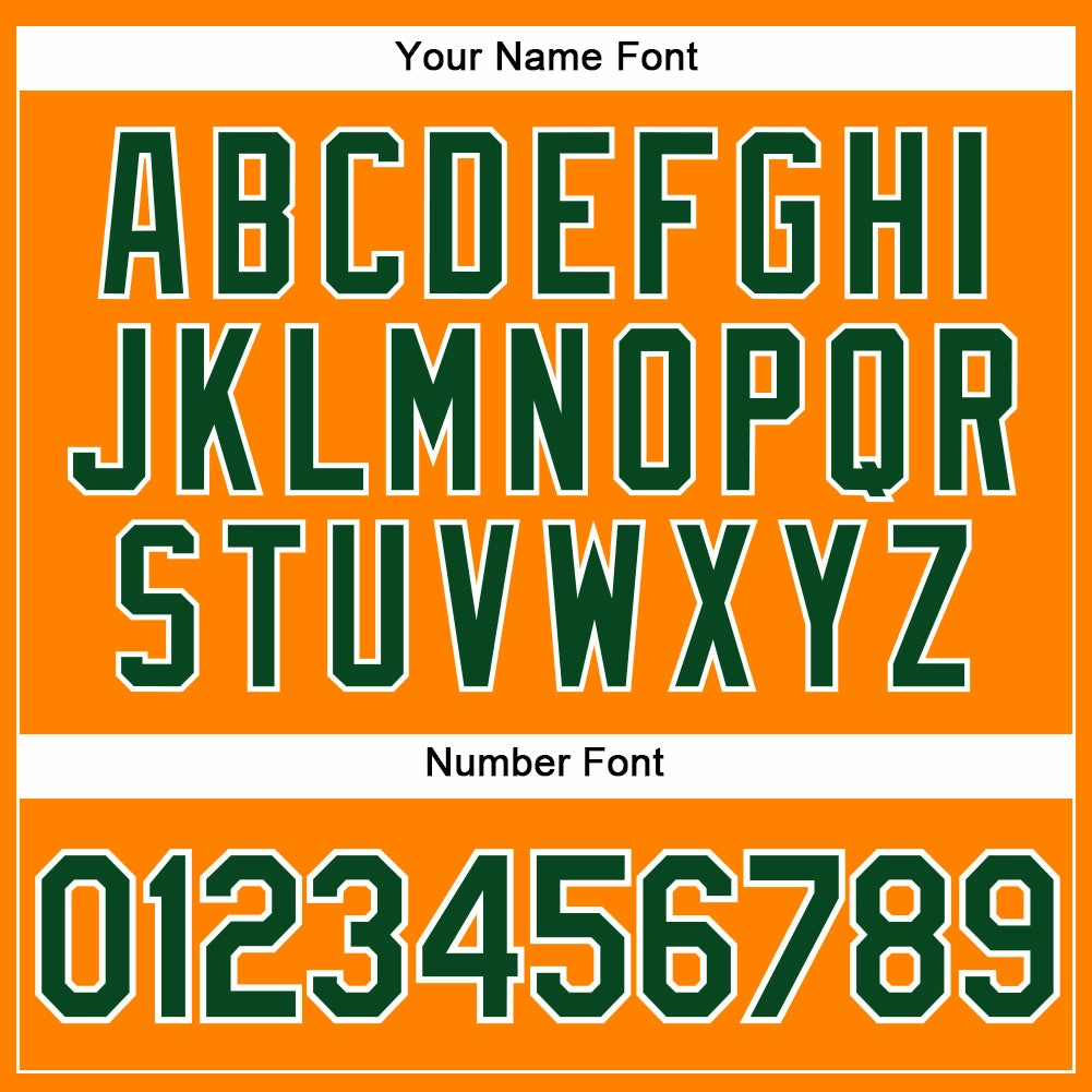 Custom Bay Orange Green-White Authentic Baseball Jersey