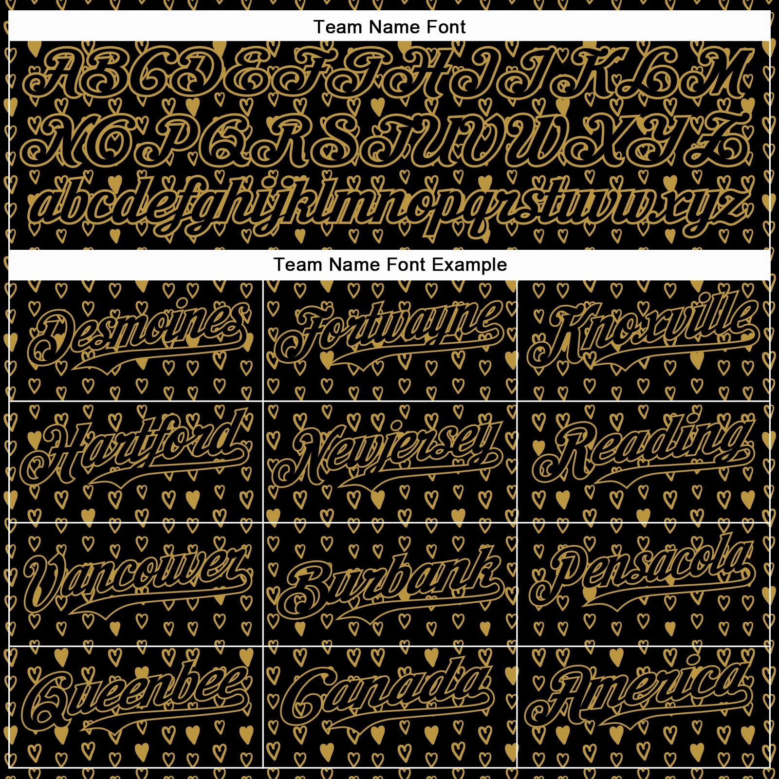 Custom Black Old Gold 3D Pattern Design Hearts Authentic Baseball Jersey