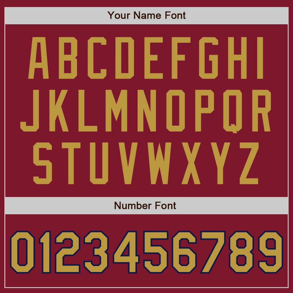 Custom Crimsom Old Gold-Navy Authentic Baseball Jersey