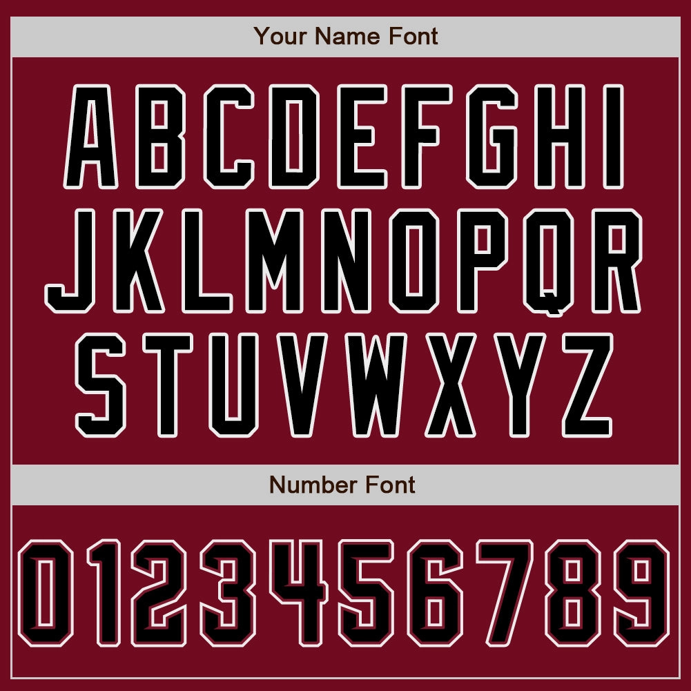 Custom Crimson Black-White Authentic Baseball Jersey