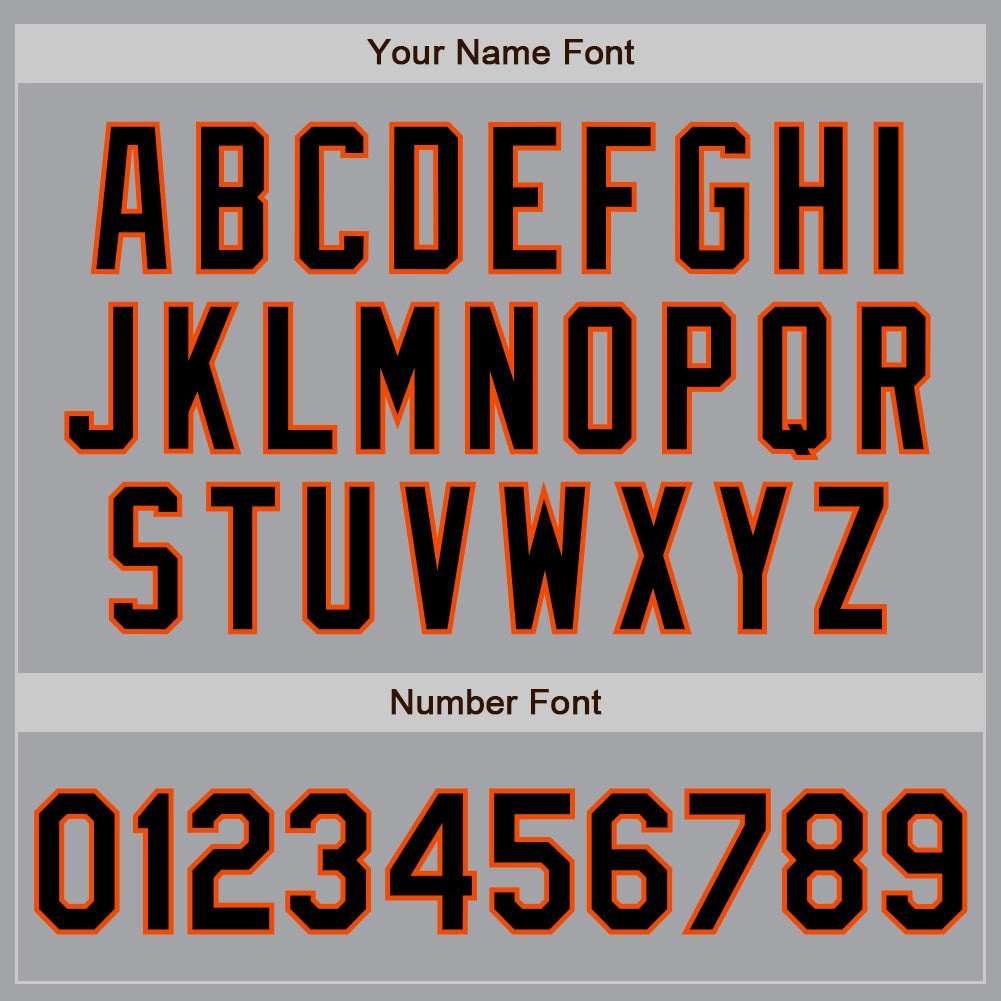 Custom Gray Black-Orange Authentic Baseball Jersey