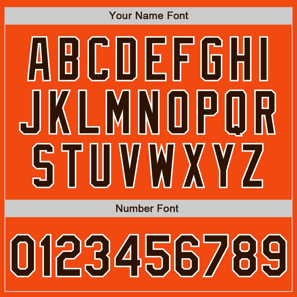 Custom Orange Brown-White Authentic Baseball Jersey