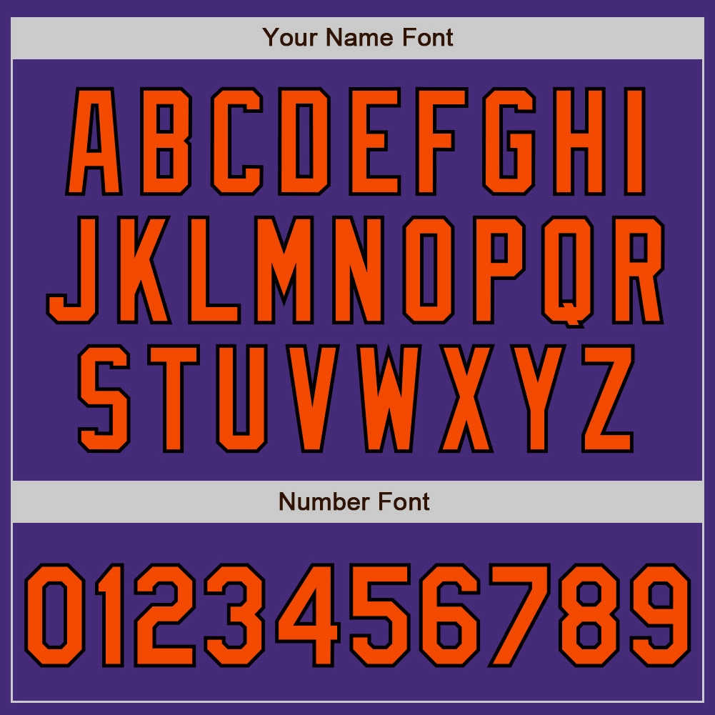Custom Purple Orange-Black Authentic Raglan Sleeves Baseball Jersey