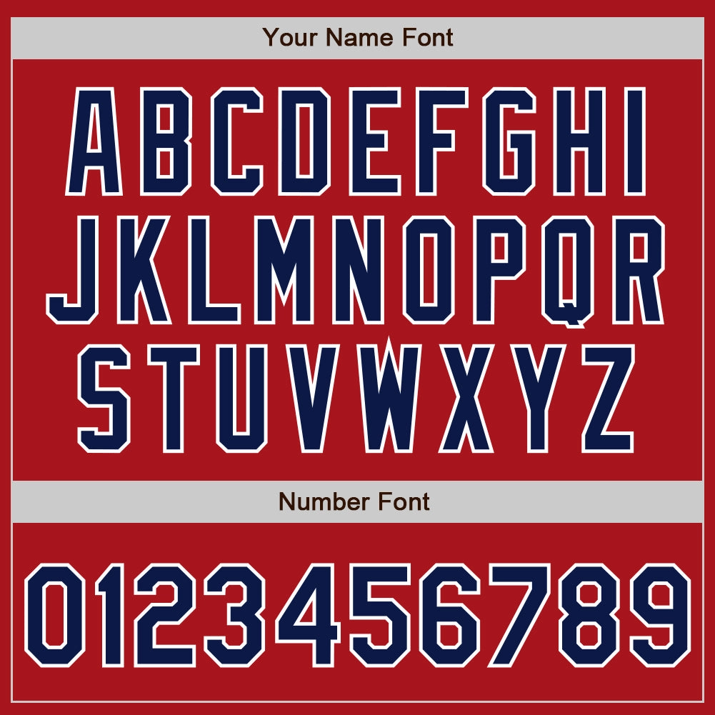 Custom Red Navy-Gray Authentic Split Fashion Baseball Jersey