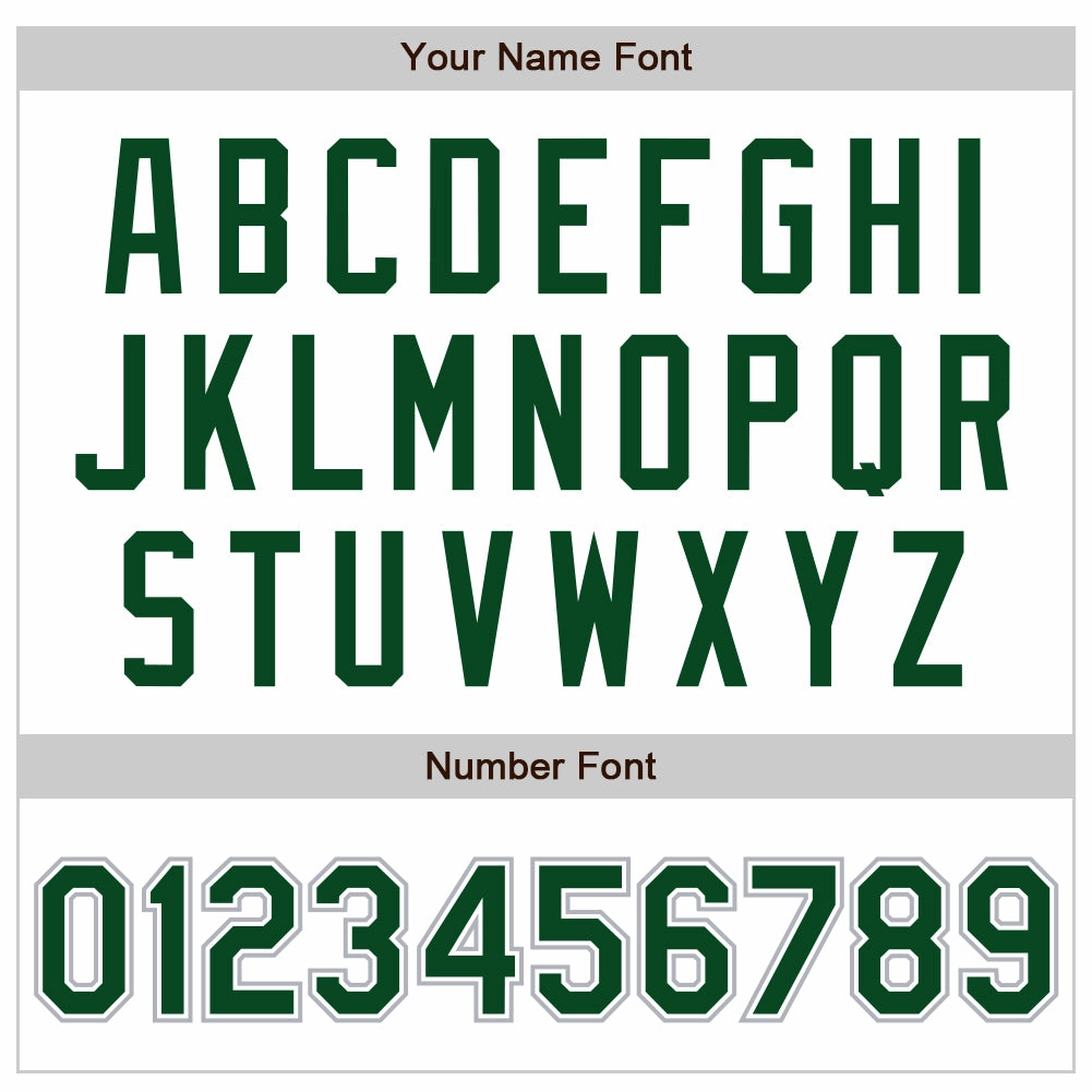 Custom White Green-Gray Authentic Baseball Jersey