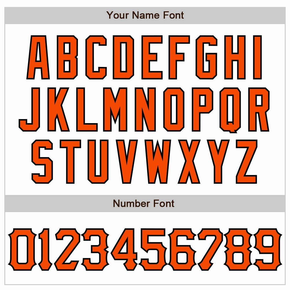 Custom White Orange-Black 3D Pattern Design Abstract Splash Authentic Baseball Jersey