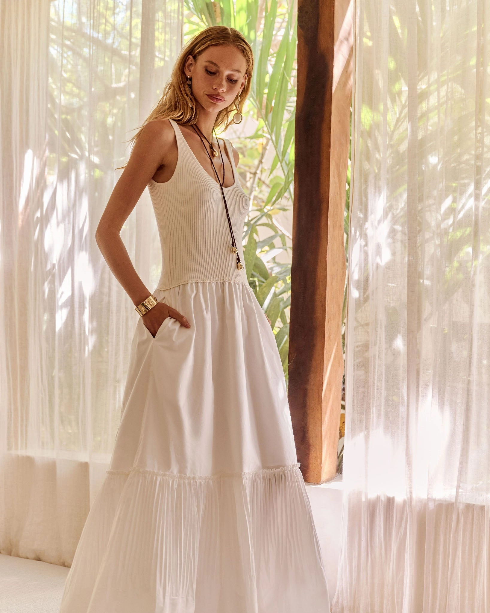 Dawson Drop Waist Sleeveless Maxi Dress