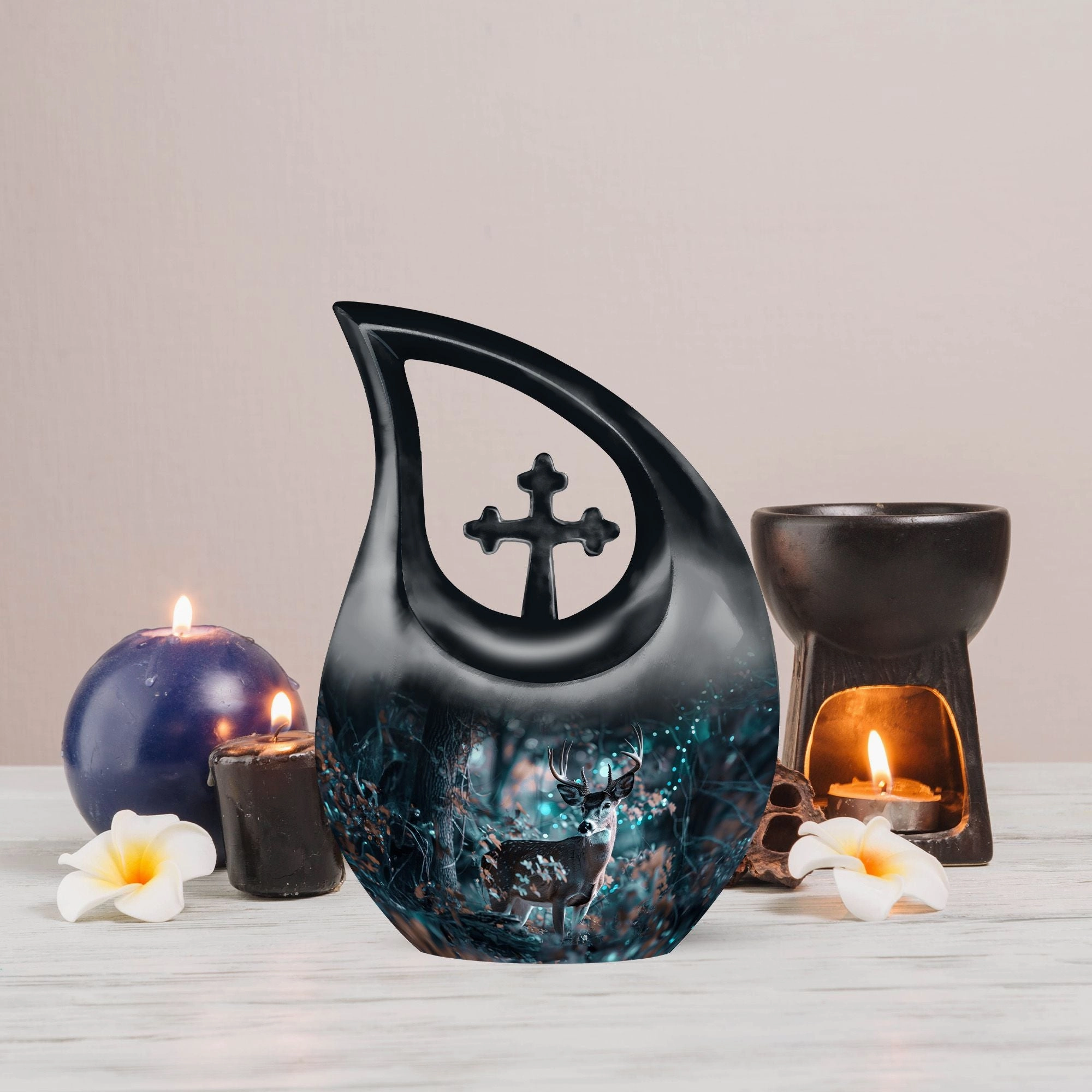 Deer Cremation Urn: Small Cremation Urn For Human ashes