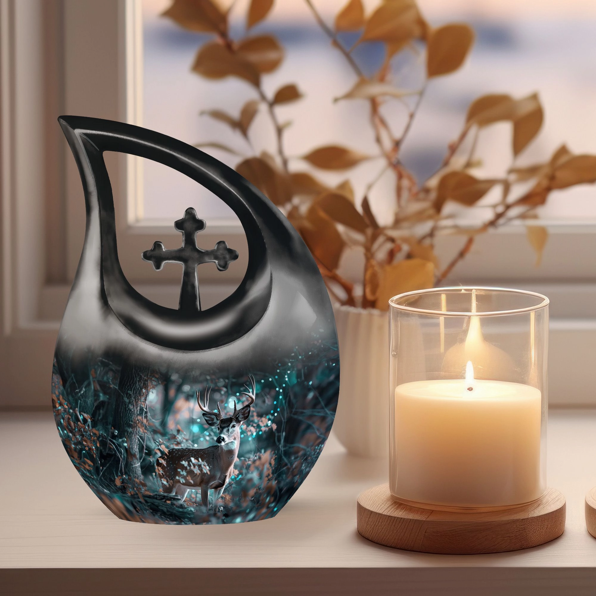 Deer Cremation Urn: Small Cremation Urn For Human ashes