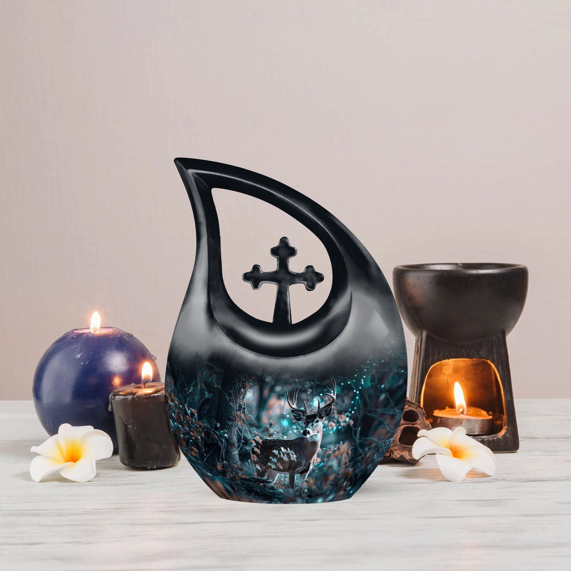 Deer Cremation Urn: Small Cremation Urn For Human ashes