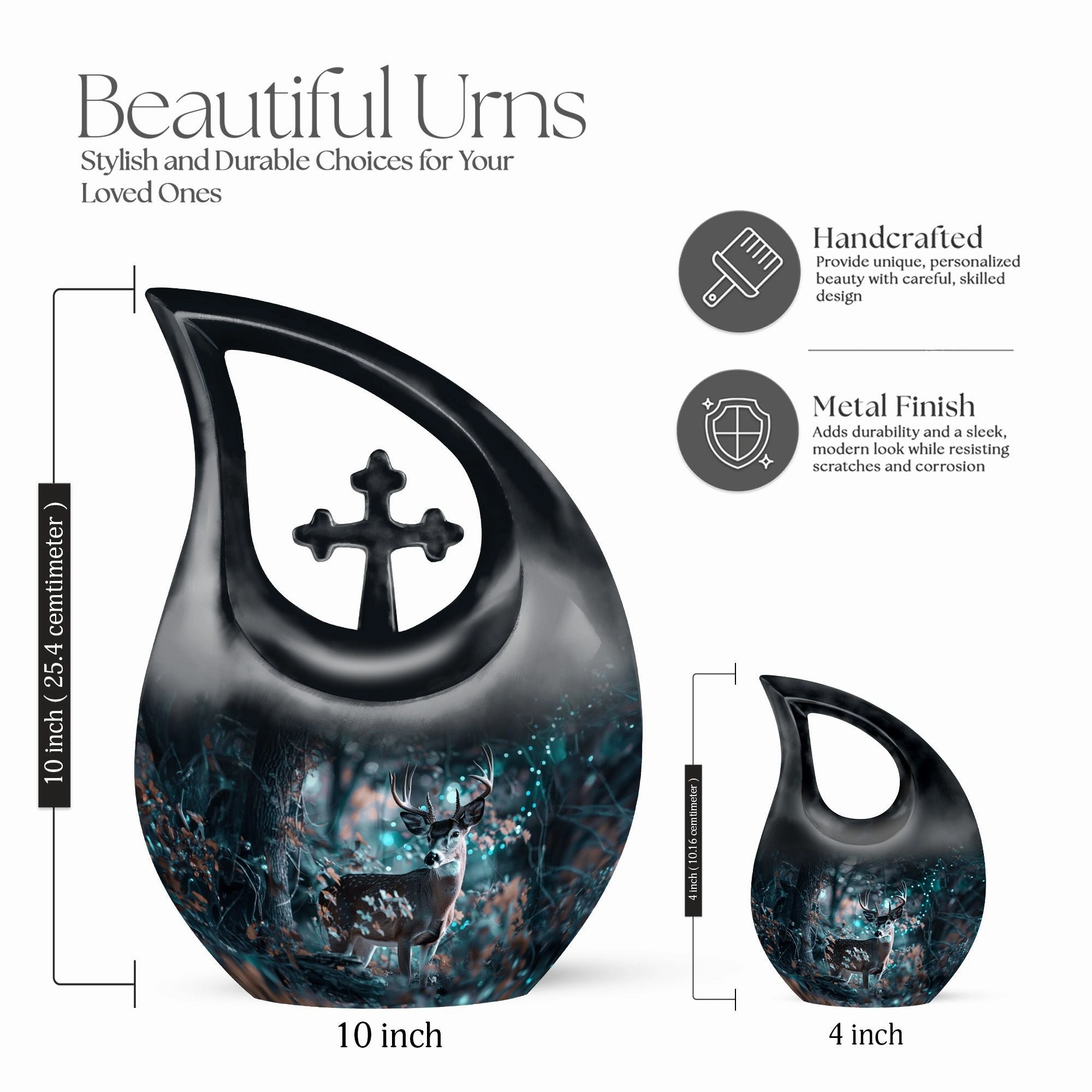 Deer Cremation Urn: Small Cremation Urn For Human ashes