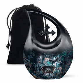 Deer Cremation Urn: Small Cremation Urn For Human ashes