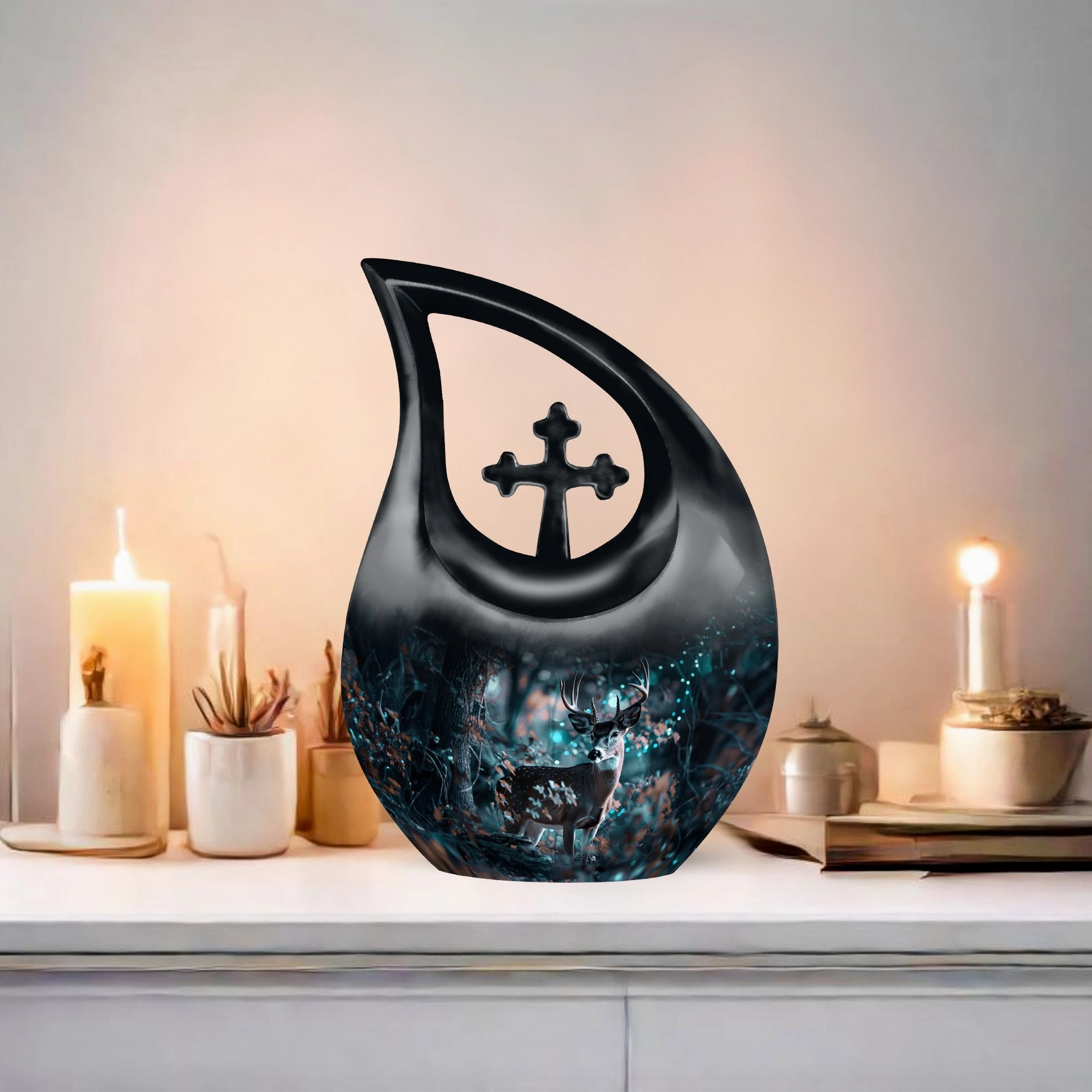Deer Cremation Urn: Small Cremation Urn For Human ashes