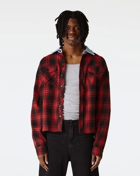 Denim Collar Flannel