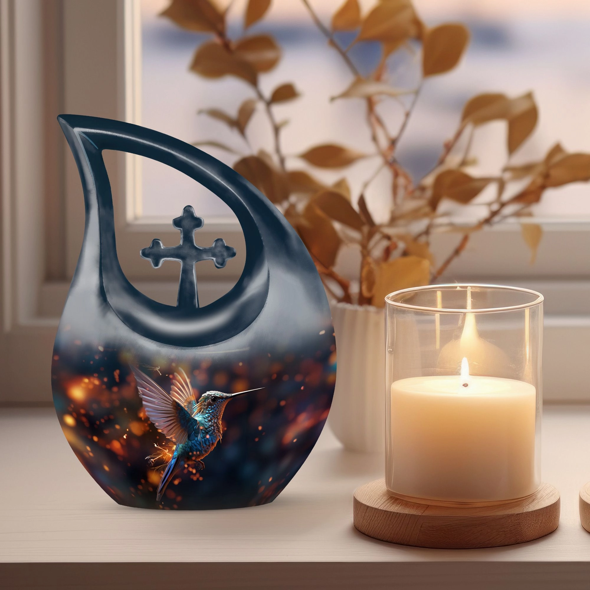 Eternal Peace Humming Birds Urn - Memorable Keepsake For Cherishing Lost Loved Ones