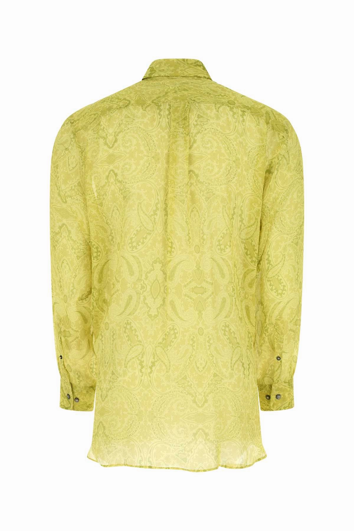 Etro Paisley Print Semi Sheer Shirt