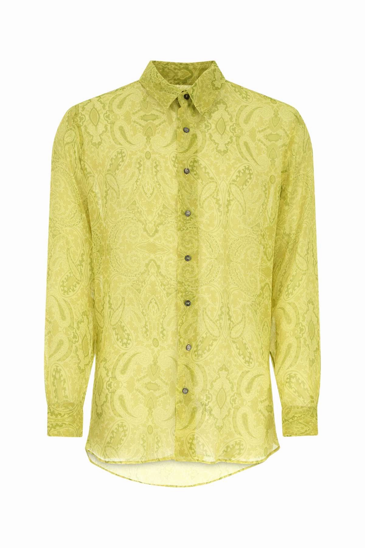 Etro Paisley Print Semi Sheer Shirt