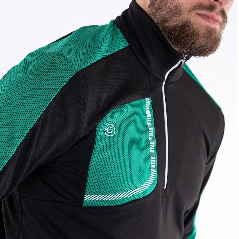 Galvin Green Dwight Golf Pullover Surf Black/Green/White - FW22 Men