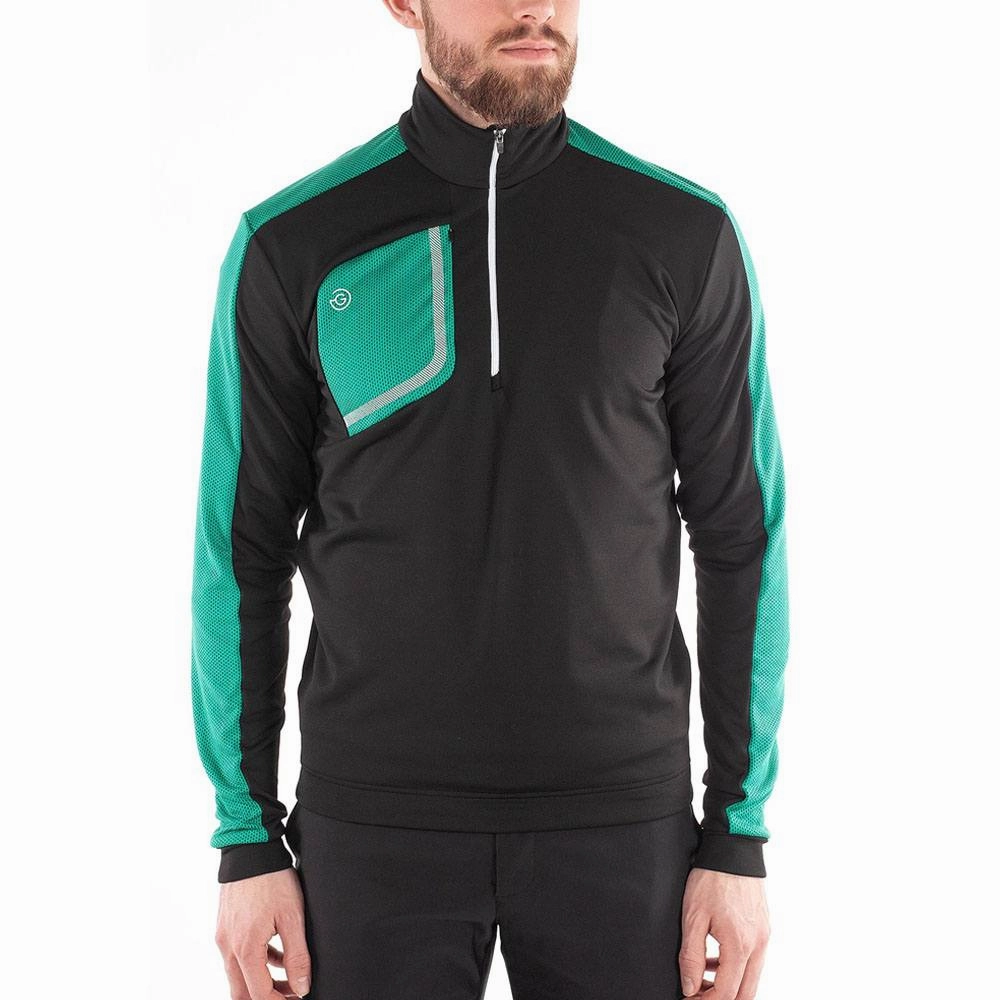 Galvin Green Dwight Golf Pullover Surf Black/Green/White - FW22 Men