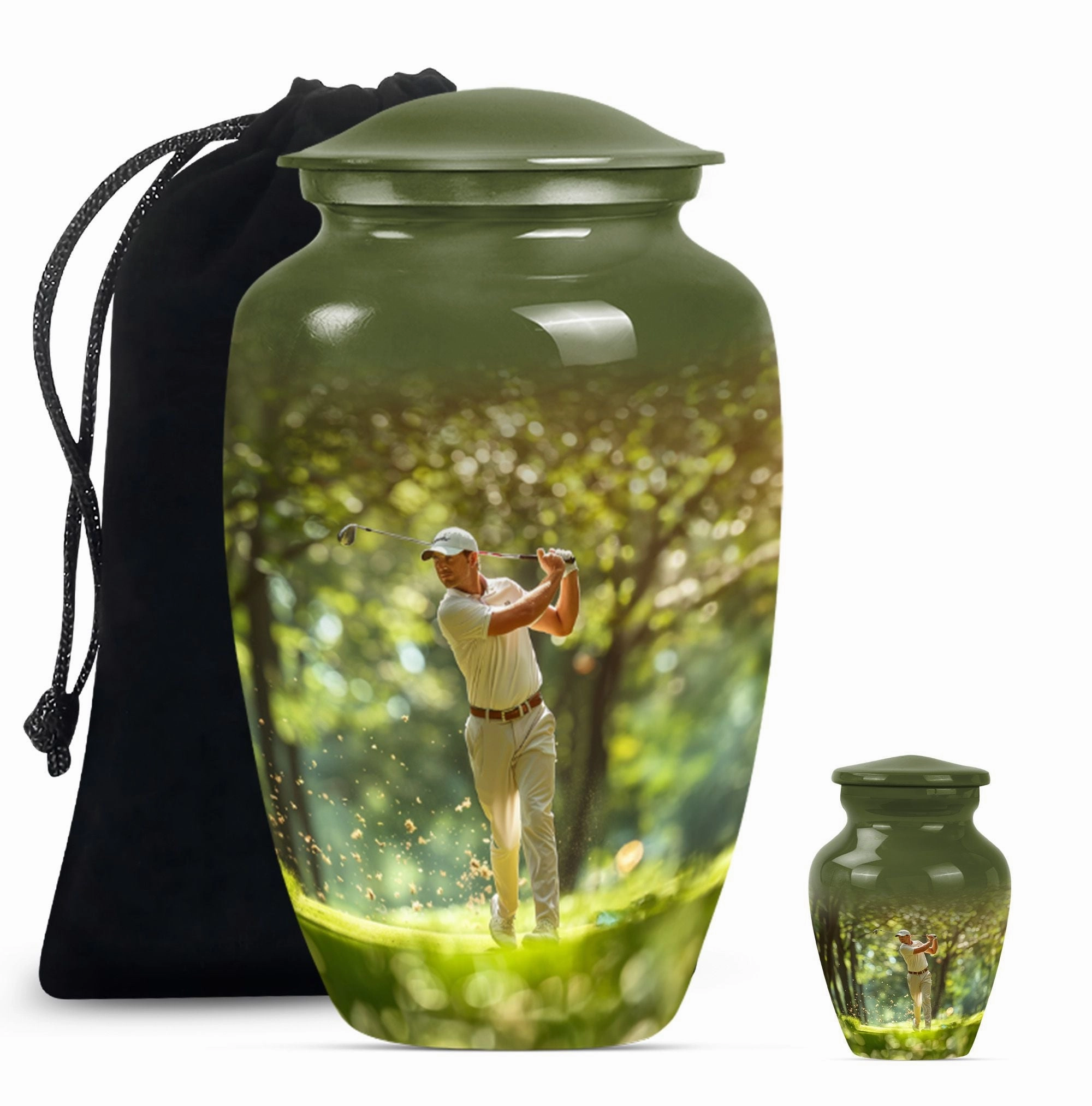 Golf Touch Cremation Urn For Ashes - Urn For Sports Enthusiasts