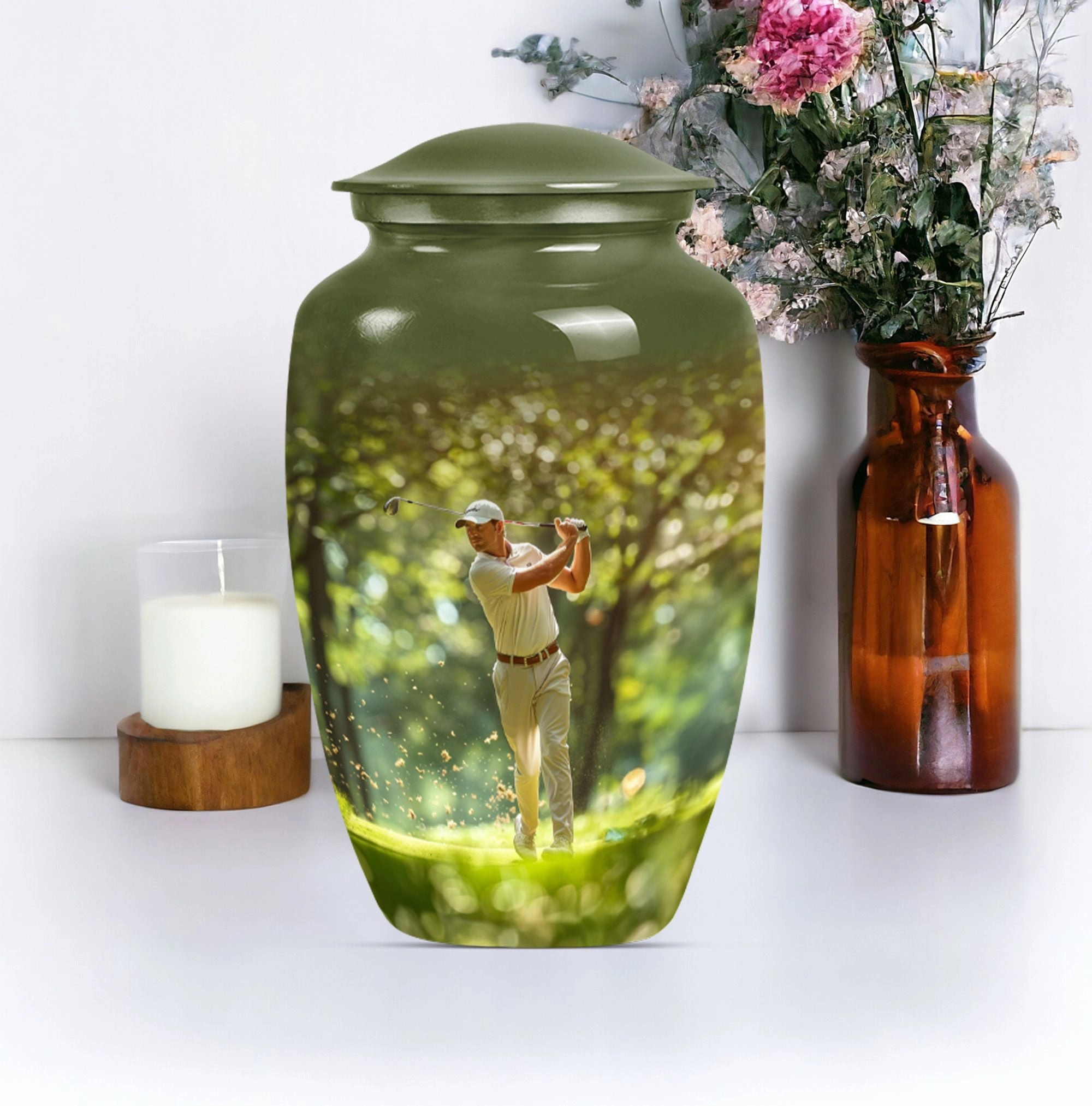 Golf Touch Cremation Urn For Ashes - Urn For Sports Enthusiasts