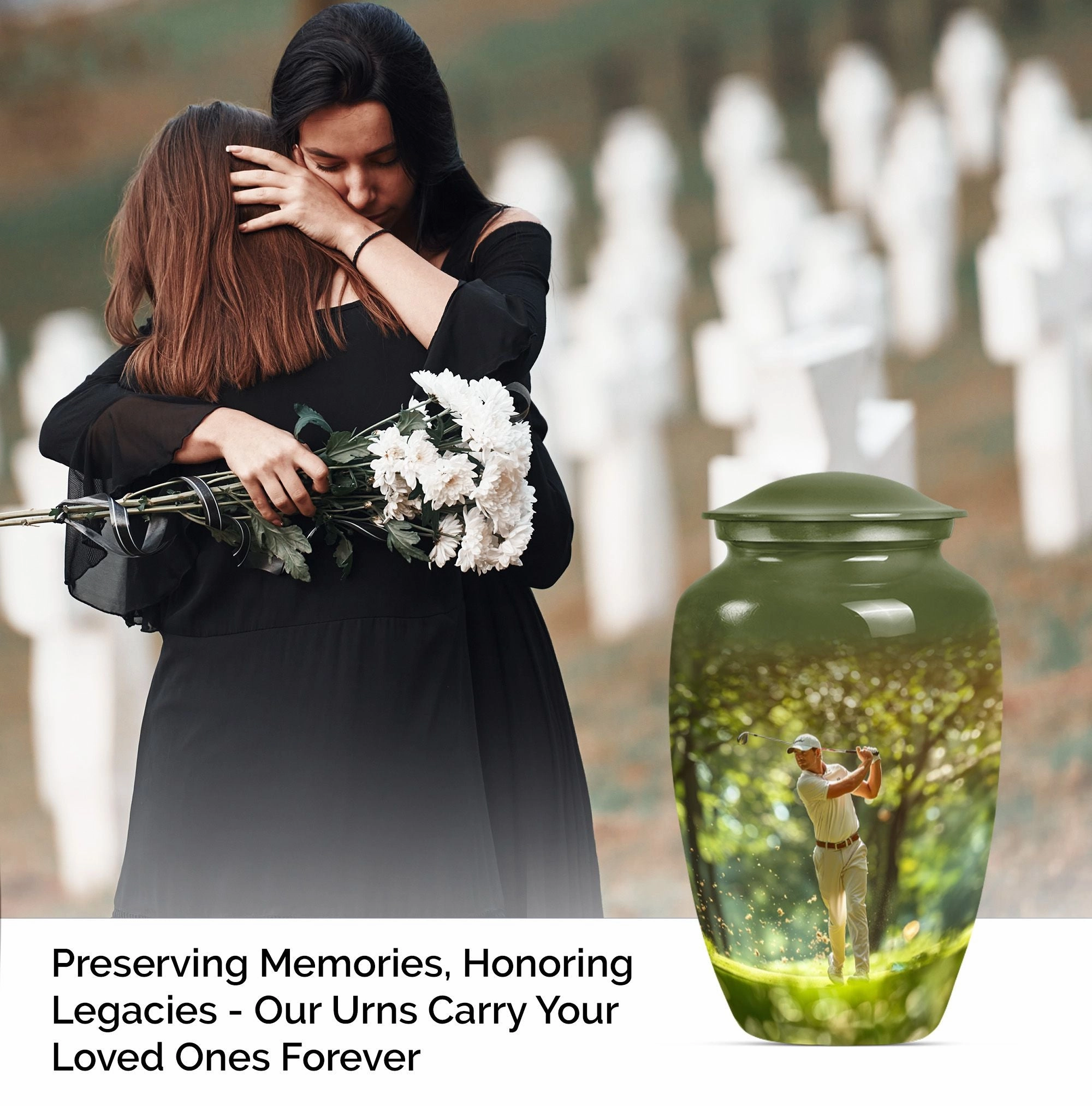Golf Touch Cremation Urn For Ashes - Urn For Sports Enthusiasts