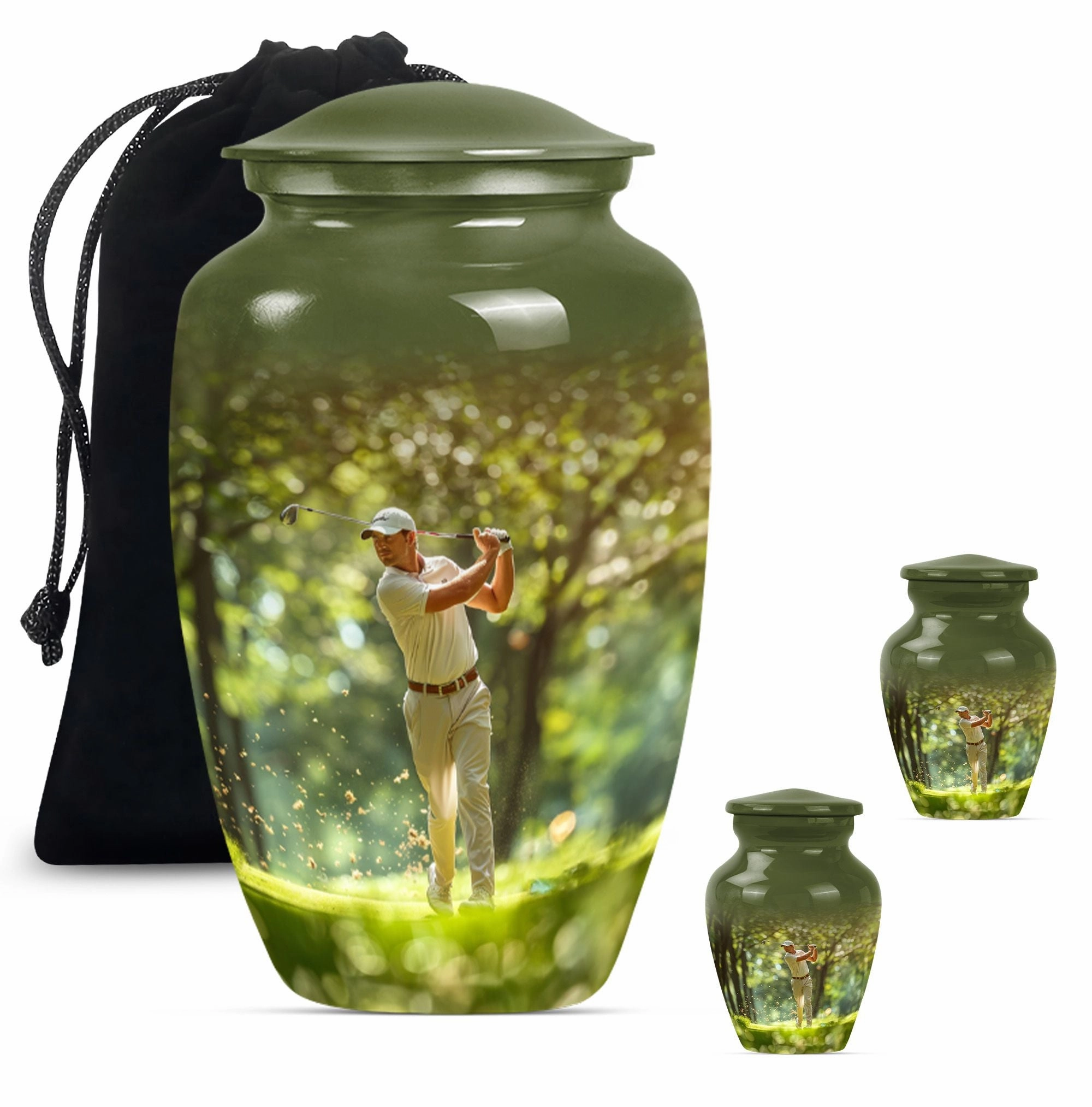 Golf Touch Cremation Urn For Ashes - Urn For Sports Enthusiasts