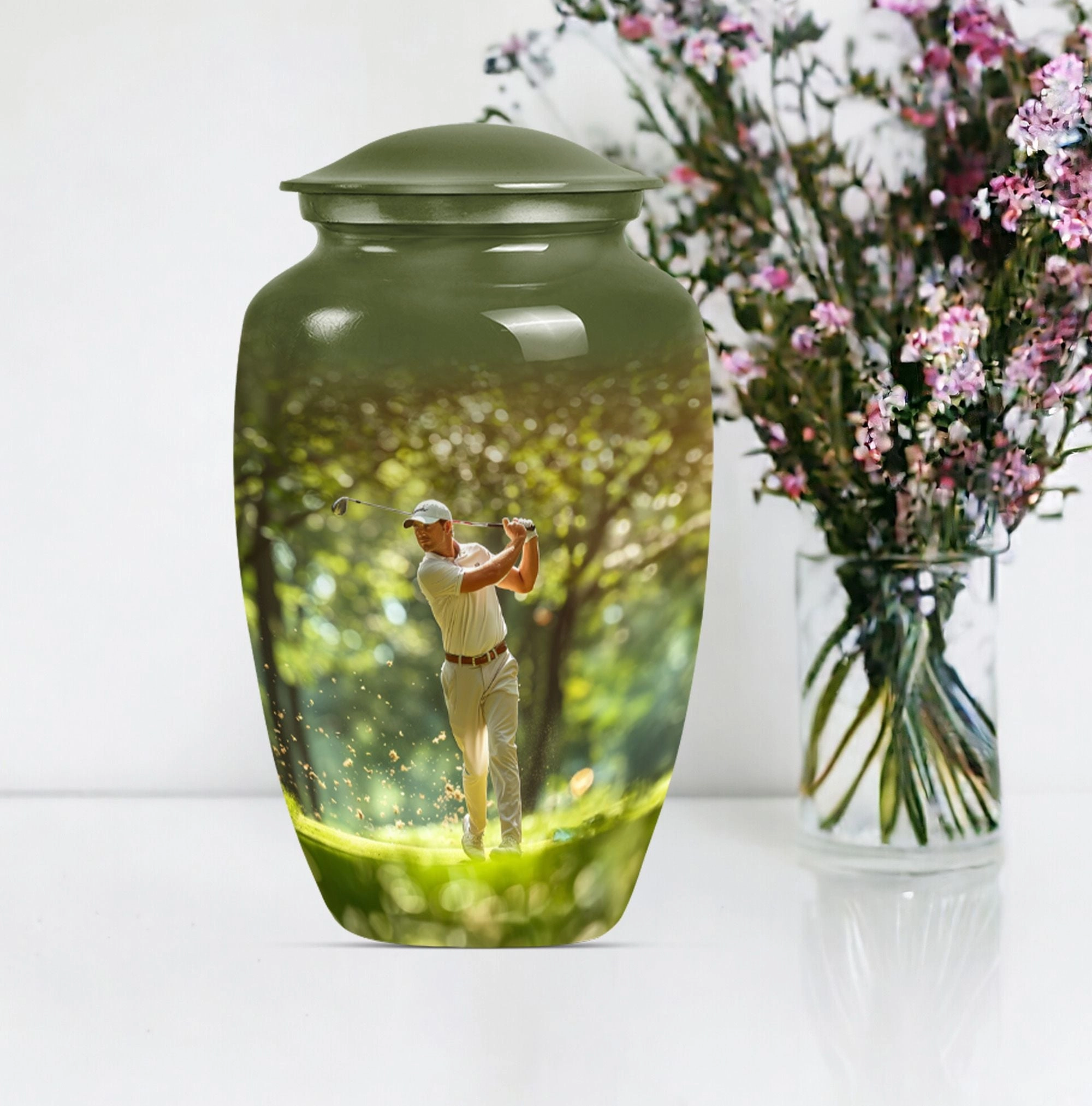 Golf Touch Cremation Urn For Ashes - Urn For Sports Enthusiasts