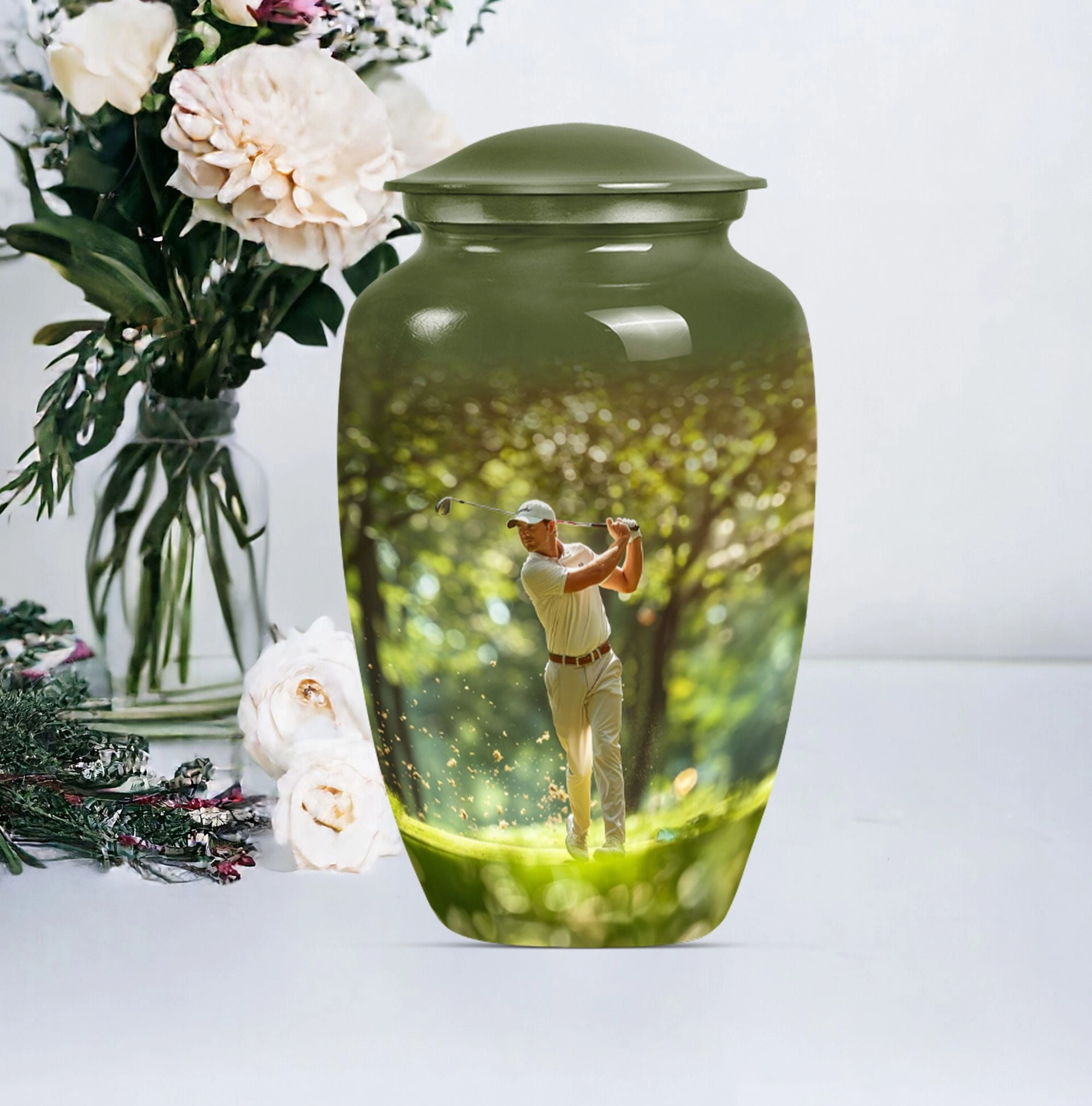 Golf Touch Cremation Urn For Ashes - Urn For Sports Enthusiasts