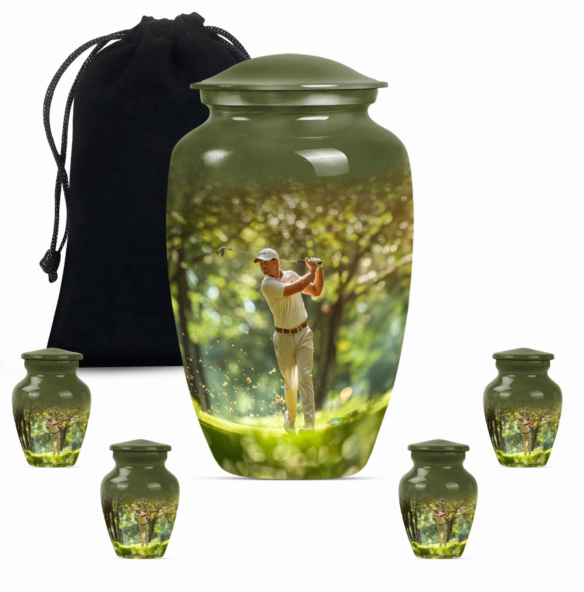 Golf Touch Cremation Urn For Ashes - Urn For Sports Enthusiasts