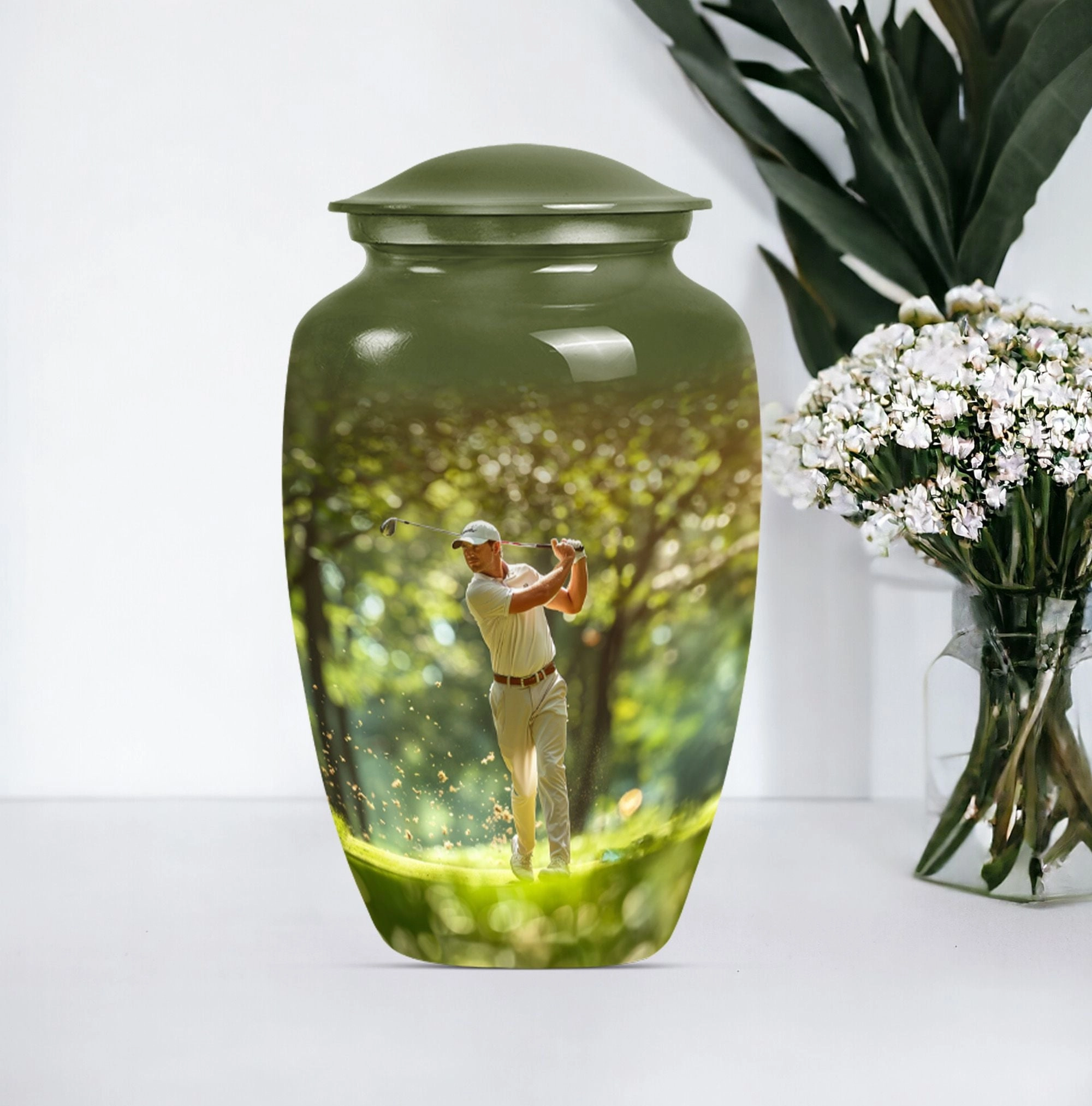 Golf Touch Cremation Urn For Ashes - Urn For Sports Enthusiasts