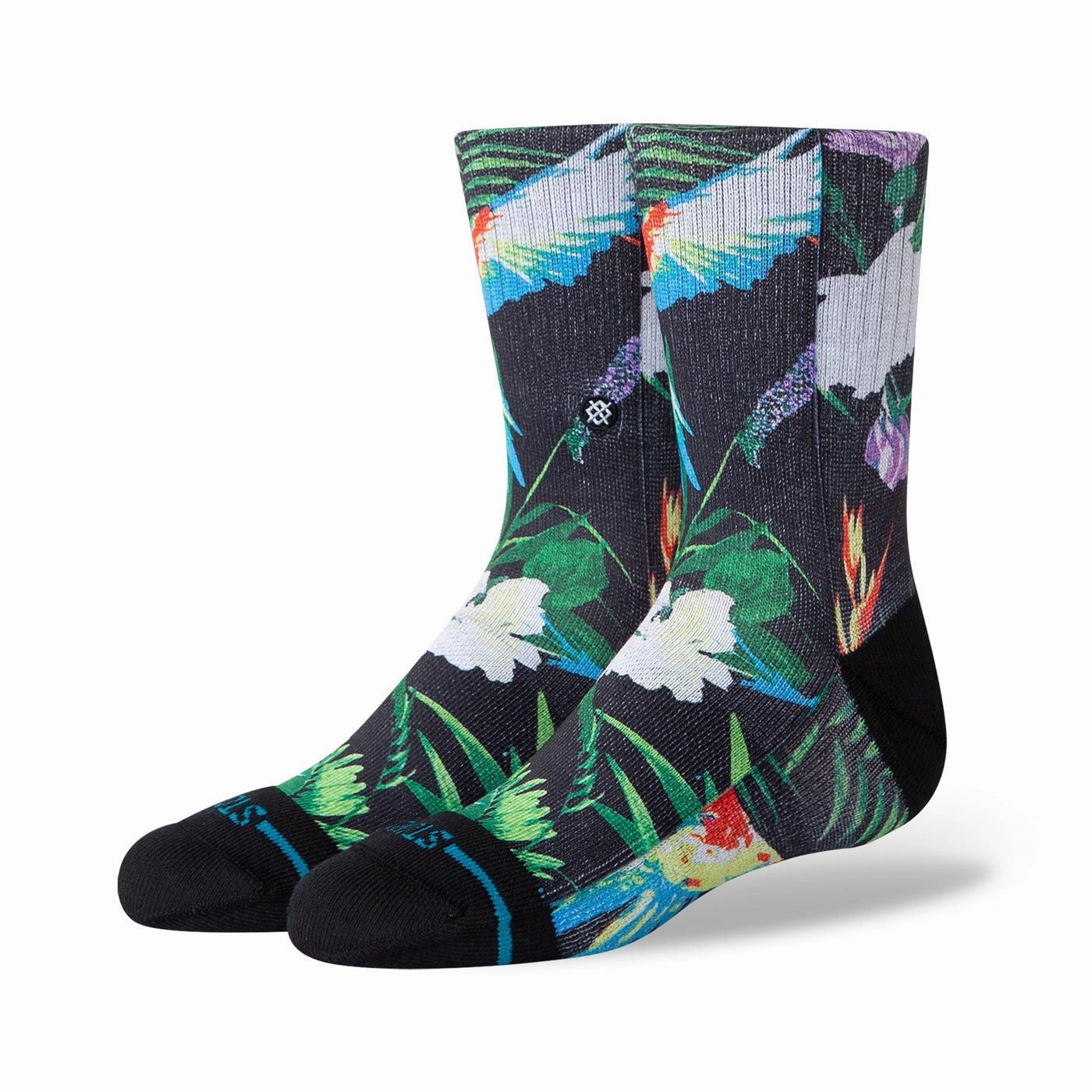Kids' Crew Socks - Bird Cage Kids - Black