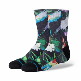 Kids' Crew Socks - Bird Cage Kids - Black